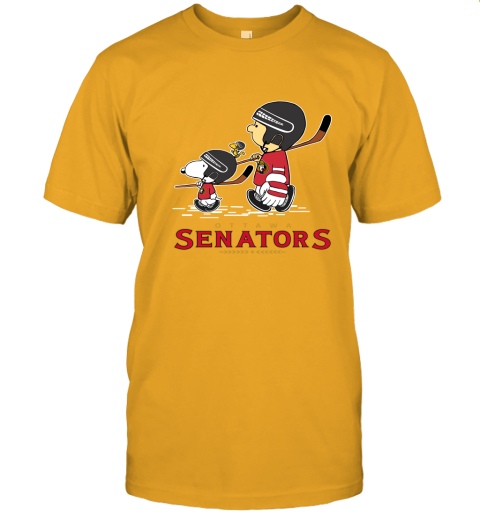 Let's Play Ottawa Senators Ice Hockey Snoopy NHL Women's V-Neck T-Shirt 
