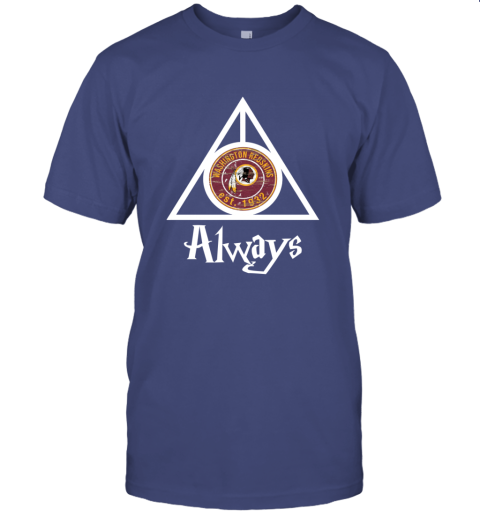 Always Love The Washington Redskins x Harry Potter Mashup NFL gwvw always love the washington redskins x harry potter classic t shirt 2 front purple