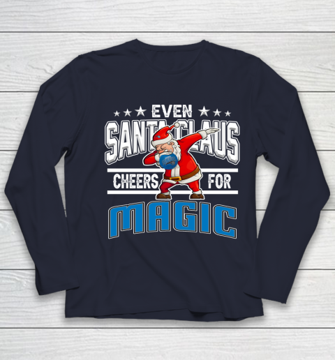 Orlando Magic Even Santa Claus Cheers For Christmas NBA Youth Long Sleeve 2
