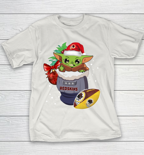 Washington Redskins Christmas Baby Yoda Star Wars Funny Happy NFL Youth T-Shirt 11