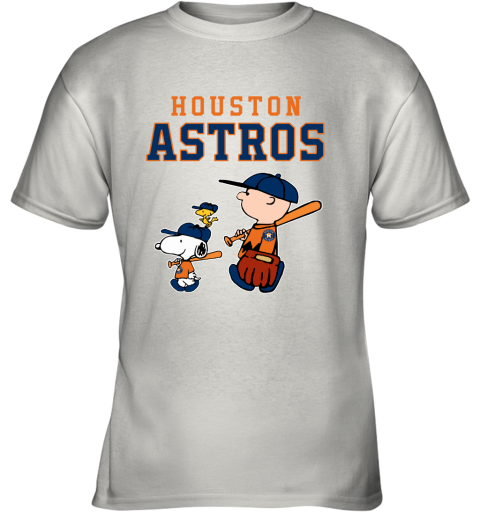 Houston Astros Let's Play Baseball Together Snoopy MLB Shirts Youth T-Shirt