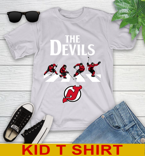 NHL Hockey New Jersey Devils The Beatles Rock Band Shirt Youth T-Shirt 4