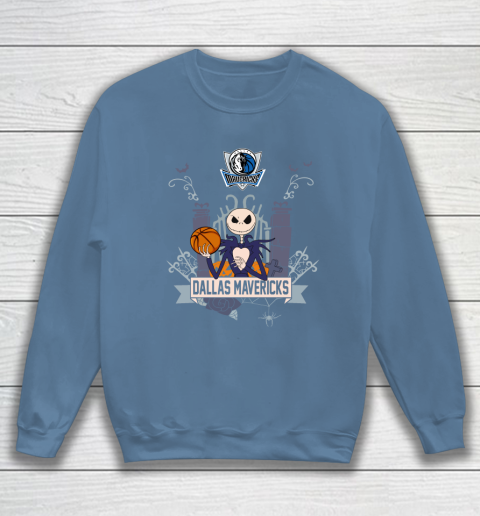 NBA Dallas Mavericks Basketball Jack Skellington Halloween Sweatshirt 6