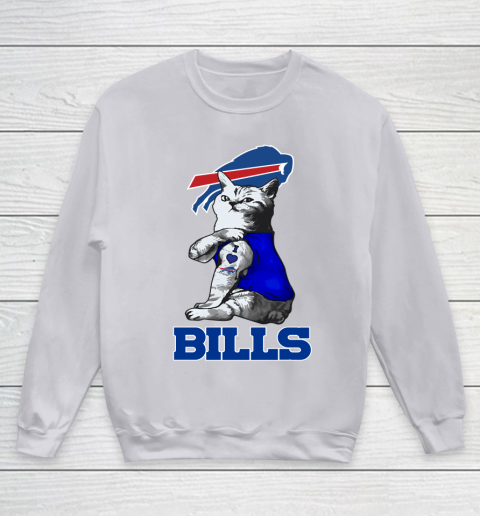 NFL Football My Cat Loves Buffalo Bills Youth Sweatshirt 3