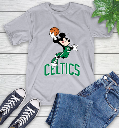 NBA Basketball Boston Celtics Cheerful Mickey Mouse Shirt T-Shirt 6