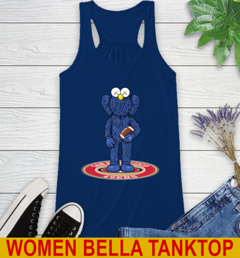 NFL Football San Francisco 49ers Kaws Bff Blue Figure Shirt Racerback Tank 9