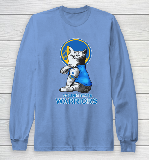 NBA Basketball My Cat Loves Golden State Warriors Long Sleeve T-Shirt 8