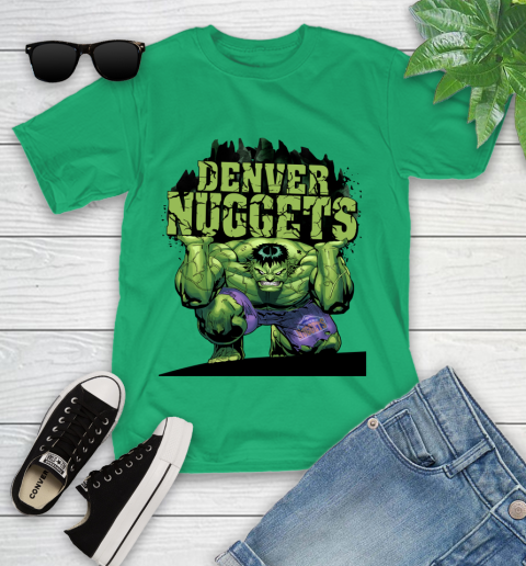 Denver Nuggets NBA Basketball Incredible Hulk Marvel Avengers Sports Youth T-Shirt 6