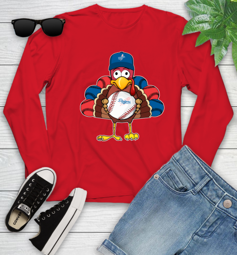 Los Angeles Dodgers Turkey thanksgiving Youth Long Sleeve 11