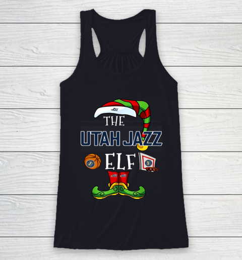 Utah Jazz Christmas ELF Funny NBA Racerback Tank 7