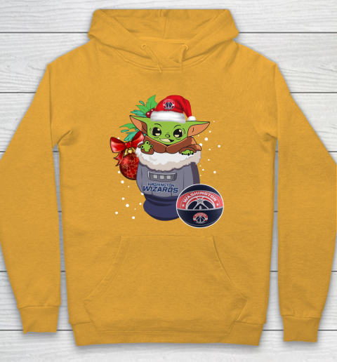 Washington Wizards Christmas Baby Yoda Star Wars Funny Happy NBA Hoodie 3