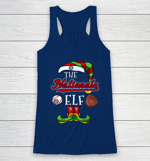 Washington Nationals Christmas ELF Funny MLB Racerback Tank 6