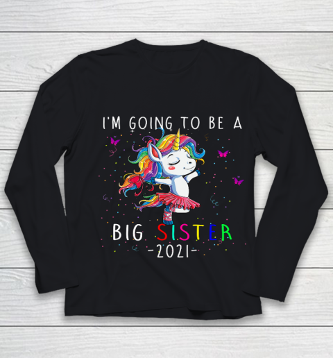 I m Going To Be A Big Sister Unicorn Cute Girls Gift Youth Long Sleeve