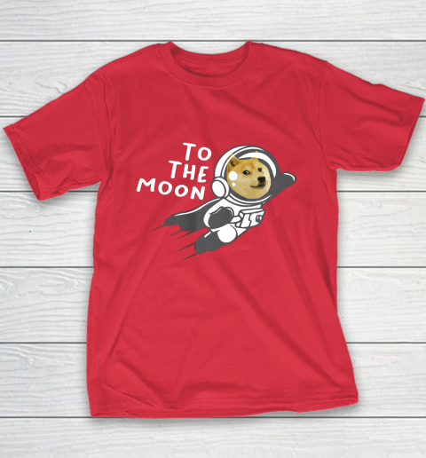 Dogecoin to the Moon Shirt Hodl Doge Coin Crypto Currency Youth T-Shirt 7