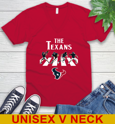 NFL Football Houston Texans The Beatles Rock Band Shirt V-Neck T-Shirt 6