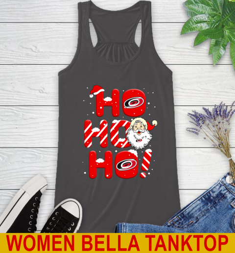 Carolina Hurricanes NHL Hockey Ho Ho Ho Santa Claus Merry Christmas Shirt Racerback Tank 10