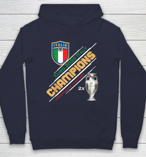 Italy Champions 2020 Euro Forza Azzurri Italia Football Hoodie 2