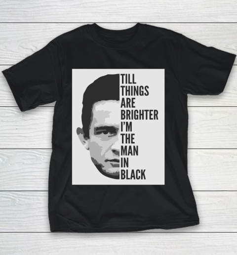 Johnny Cash  Man In Black Lyrics Youth T-Shirt