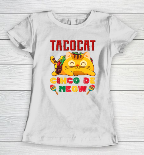 Cinco De Meow Taco Cat, Mexican Cinco De Mayo Cat Lovers Women's T-Shirt