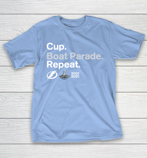Cup Boat Parade Repeat Tampa bay Lightnings Stanley Hockey 2021 T-Shirt 10
