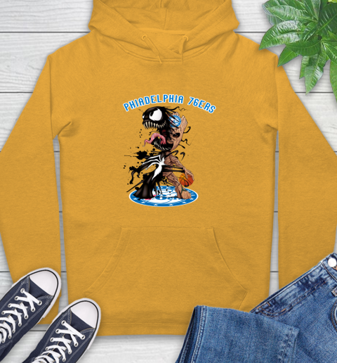 NBA Philadelphia 76ers Basketball Venom Groot Guardians Of The Galaxy Hoodie 4 NBA Philadelphia 76ers Basketball Venom Groot Guardians Of The Galaxy Hoodie - Image 4