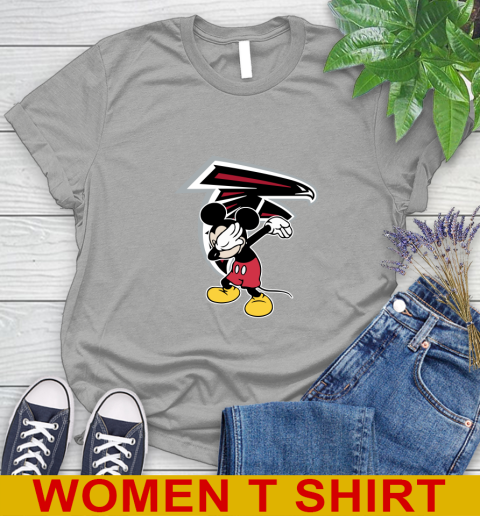 Atlanta Falcons NFL Football Dabbing Mickey Disney Sports Women's T-Shirt 11