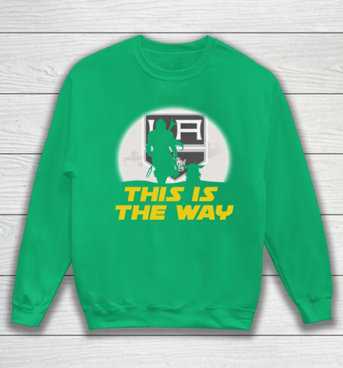 Los Angeles Kings NHL Ice Hockey Star Wars Yoda And Mandalorian This Is The Way Sweatshirt 5