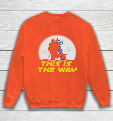 Los Angeles Angels MLB Baseball Star Wars Yoda And Mandalorian This Is The Way Sweatshirt 3