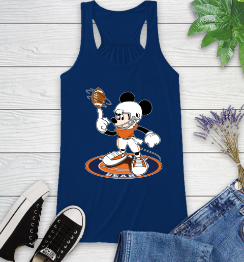 NFL Football Chicago Bears Cheerful Mickey Disney Shirt Racerback Tank 8