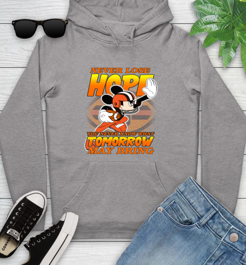 Cleveland Browns NFL Football Mickey Disney Never Lose Hope Youth Hoodie 6