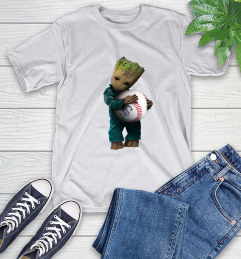 MLB Groot Guardians Of The Galaxy Baseball Sports Colorado Rockies T-Shirt 12