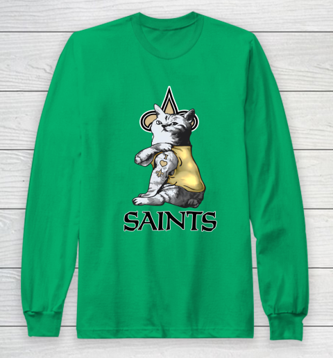 NFL Football My Cat Loves New Orleans Saints Long Sleeve T-Shirt 4