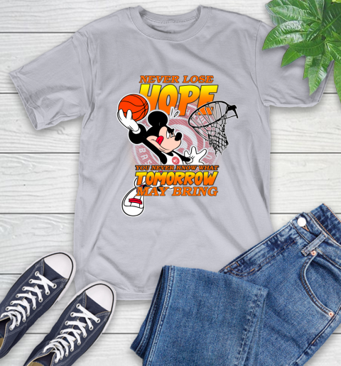 Atlanta Hawks NBA Basketball Mickey Disney Never Lose Hope T-Shirt 6