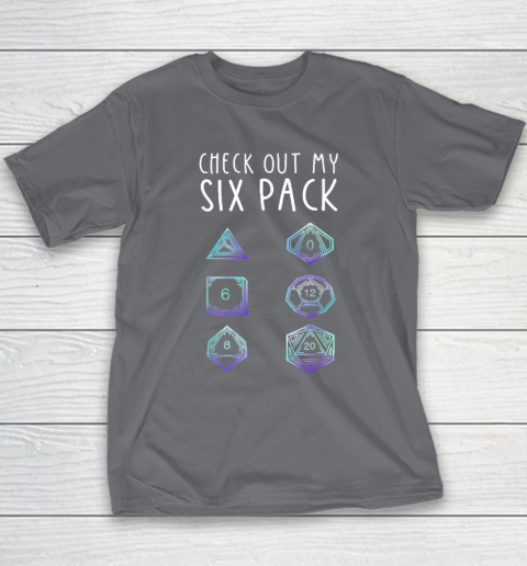 Funny Check Out My Six Pack Dice For Dragons D20 RPG Gamer Youth T-Shirt 5