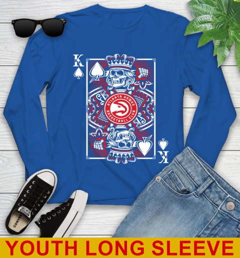 Atlanta Hawks NBA Basketball The King Of Spades Death Cards Shirt Youth Long Sleeve 10