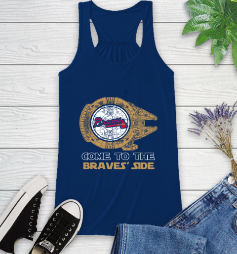 MLB Come To The Atlanta Braves Side Star Wars Baseball Sports Racerback Tank 8