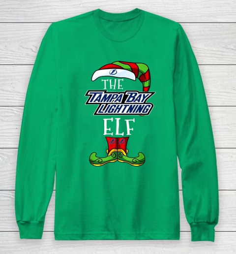 Tampa Bay Lightning Christmas ELF Funny NHL Long Sleeve T-Shirt 4