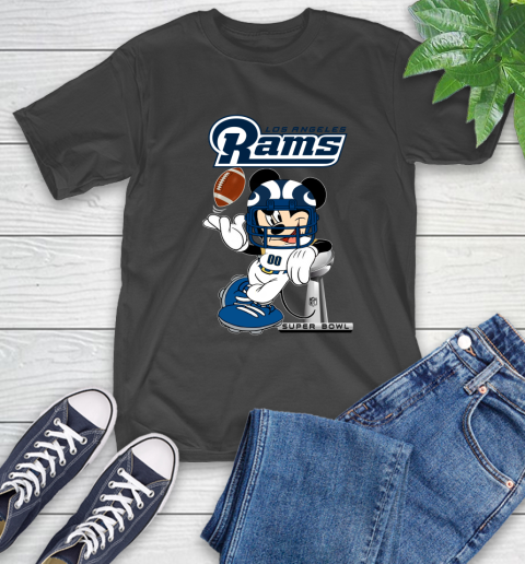 NFL Los Angeles Rams Mickey Mouse Disney Super Bowl Football T Shirt T-Shirt 2