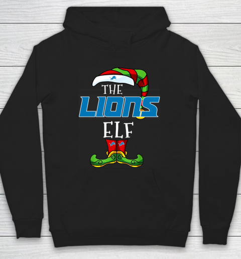 Detroit Lions Christmas ELF Funny NFL Hoodie