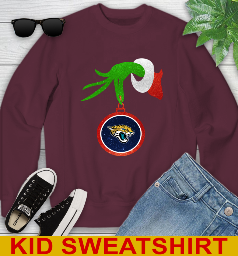 Jacksonville Jaguars Grinch Merry Christmas NFL Football Youth Sweatshirt 5