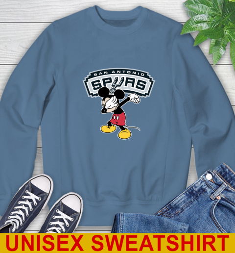 San Antonio Spurs NBA Basketball Dabbing Mickey Disney Sports Sweatshirt 8