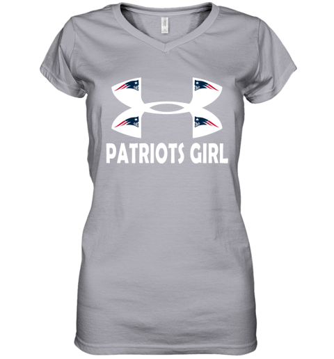 NFL New England Patriots Girl Under Armour Football Sports Wwx7F5sQPp6 women v neck t shirt 39 95 151514 front sport grey