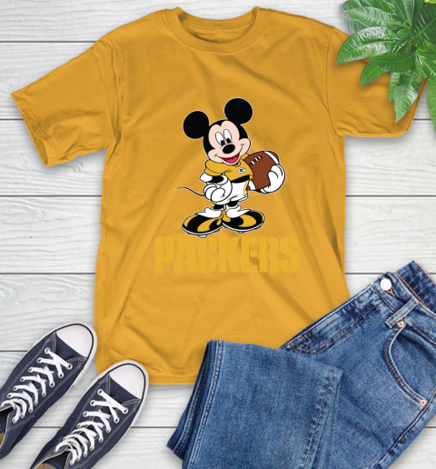 NFL Football Green Bay Packers Cheerful Mickey Mouse Shirt T-Shirt 3