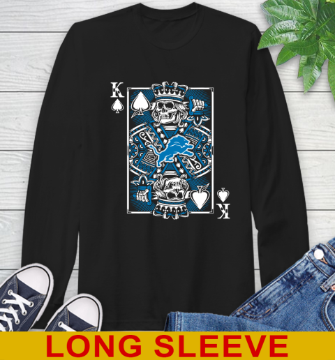 Detroit Lions NFL Football The King Of Spades Death Cards Shirt Long Sleeve T-Shirt Detroit Lions NFL Football The King Of Spades Death Cards Shirt Long Sleeve T-Shirt