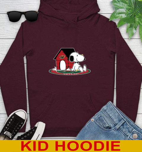 NHL Hockey Minnesota Wild Snoopy The Peanuts Movie Shirt Youth Hoodie 7