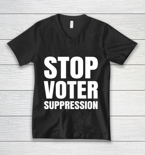 Black Voters Matter Protect The Vote Stop Voter Suppression V-Neck T-Shirt