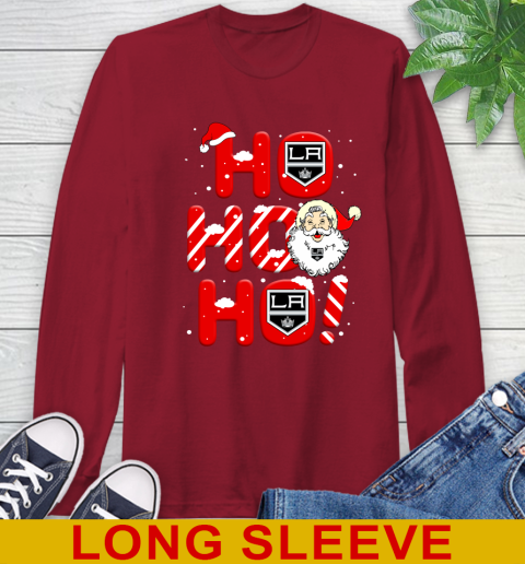 Los Angeles Kings NHL Hockey Ho Ho Ho Santa Claus Merry Christmas Shirt Long Sleeve T-Shirt 9