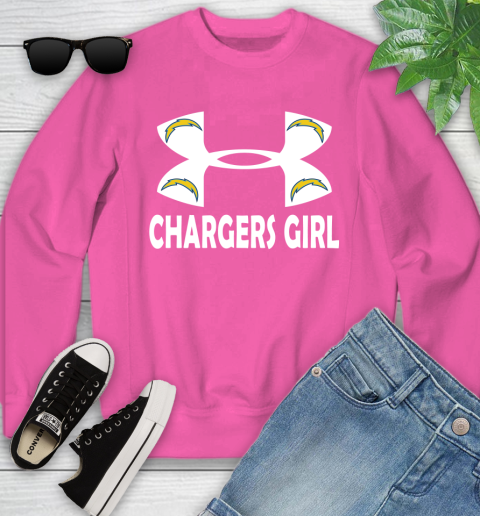 NFL Los Angeles Chargers Girl Under Armour Football Sports Youth Sweatshirt 6