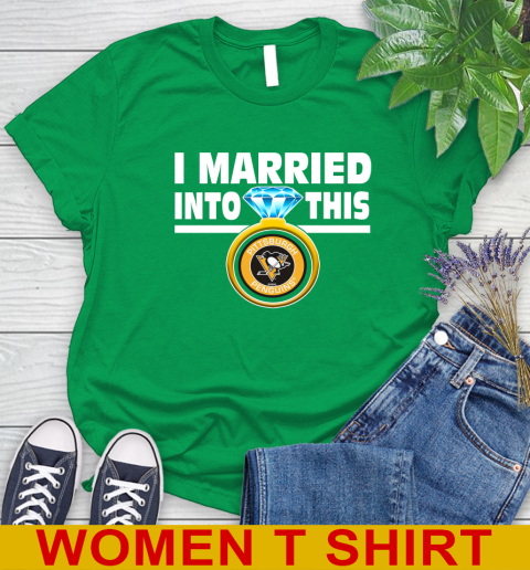 Pittsburgh Penguins NHL Hockey I Married Into This My Team Sports Women's T-Shirt 7