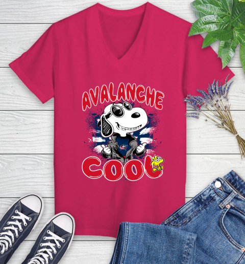 NHL Hockey Columbus Blue Jackets Cool Snoopy Shirt Women's V-Neck T-Shirt 7